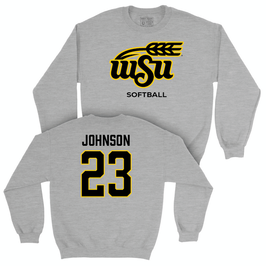 Wichita State Softball Sport Grey Stacked Crew  - Sophie Johnson