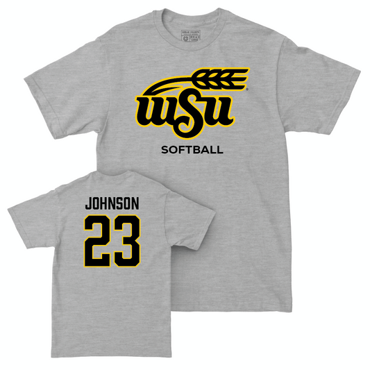 Wichita State Softball Sport Grey Stacked Tee  - Sophie Johnson