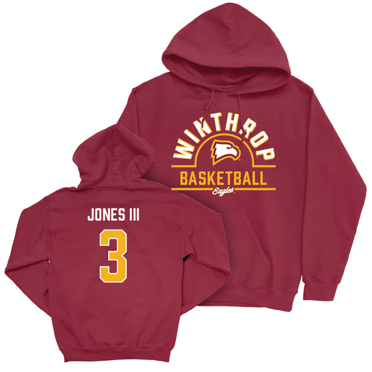 Winthrop Men's Basketball Maroon Arch Hoodie  - Paul Jones III