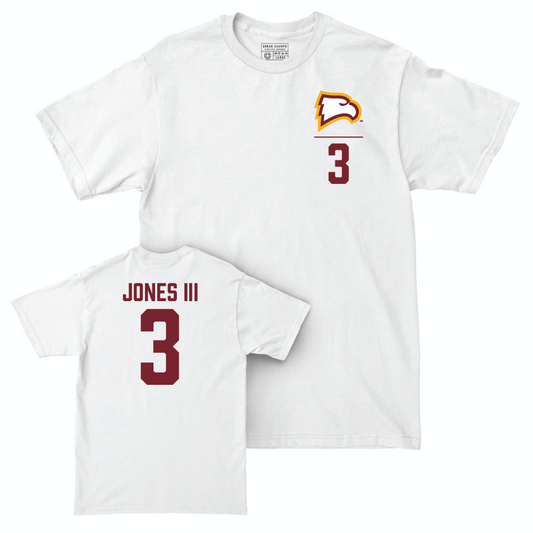 Winthrop Men's Basketball White Logo Comfort Colors Tee  - Paul Jones III