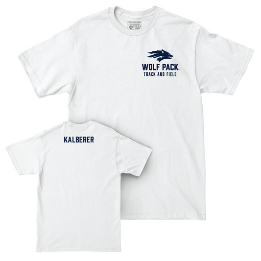 Nevada Women's Track & Field White Logo Comfort Colors Tee  - Madison Kalberer