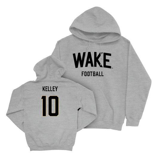 Wake Forest Football Sport Grey Wordmark Hoodie  - C’Darius Kelley