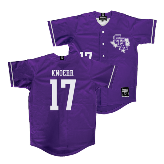 SFA Baseball Purple Jersey - Brock Knoerr | #17