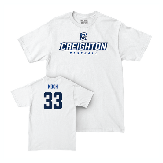 Creighton Baseball White Athletic Comfort Colors Tee  - Mason Koch