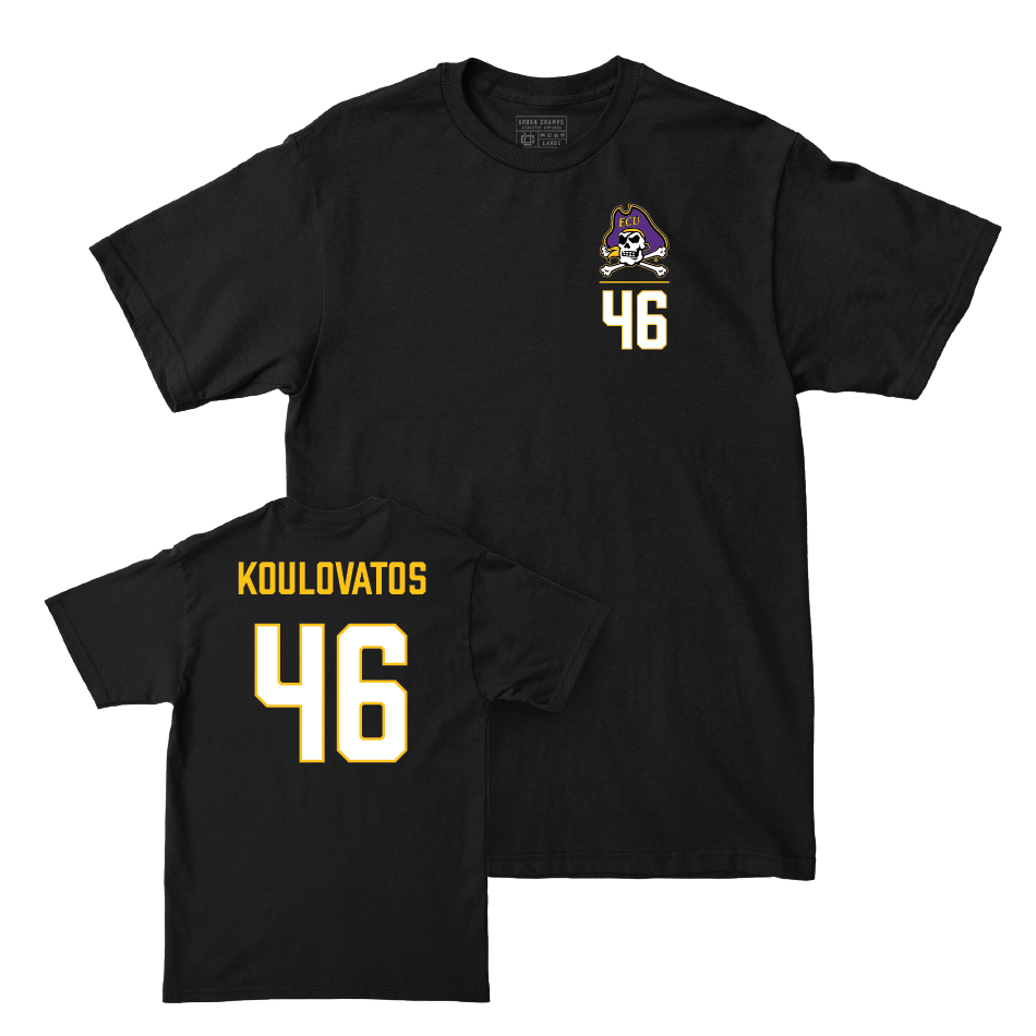 East Carolina Football Black Logo Tee - Alex Koulovatos