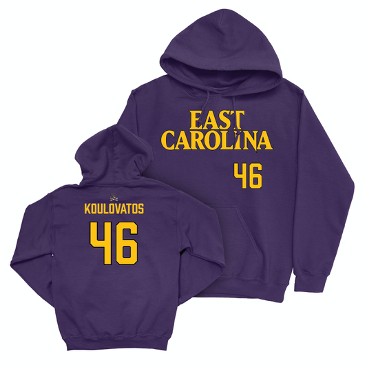 East Carolina Football Purple Sideline Hoodie - Alex Koulovatos