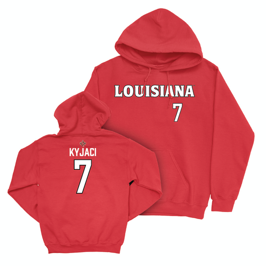 Louisiana Men's Tennis Red Wordmark Hoodie  - Samuel Kyjaci