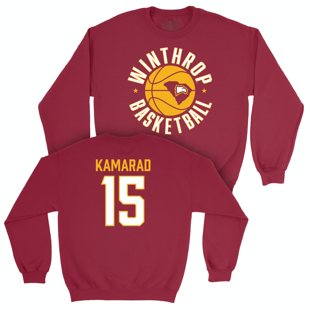 Winthrop Men's Basketball Maroon Hardwood Crew  - Tommy Kamarad