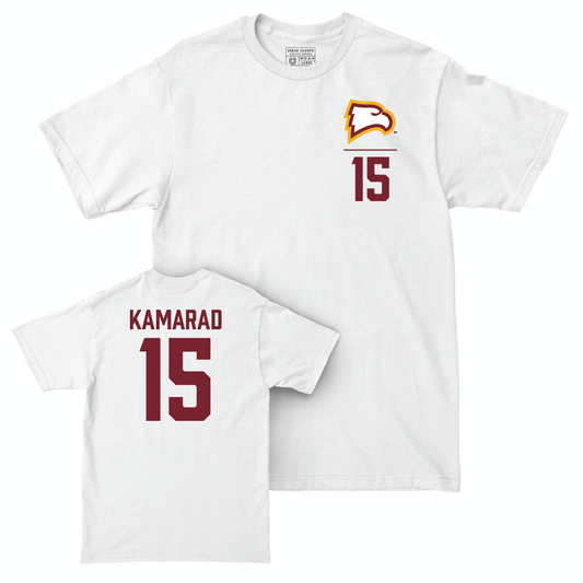 Winthrop Men's Basketball White Logo Comfort Colors Tee  - Tommy Kamarad