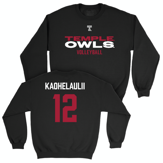 Temple Women's Volleyball Black Club Crew  - Hikialani Kaohelaulii