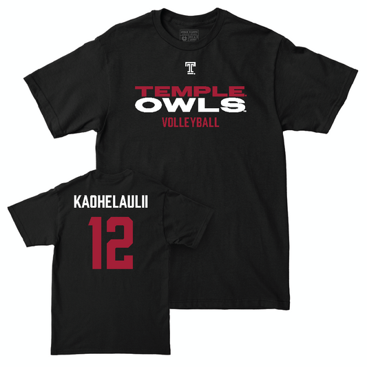 Temple Women's Volleyball Black Club Tee  - Hikialani Kaohelaulii