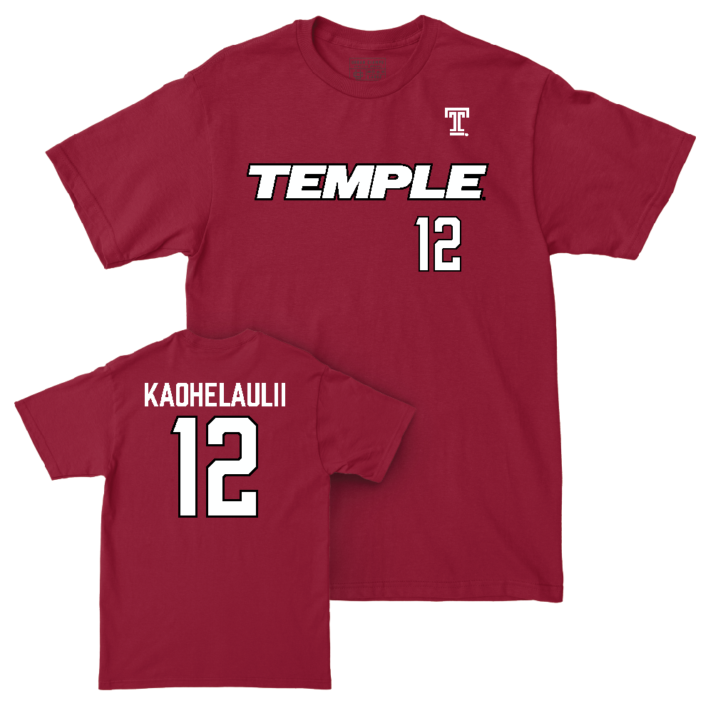 Temple Women's Volleyball Cherry Sideline Tee  - Hikialani Kaohelaulii