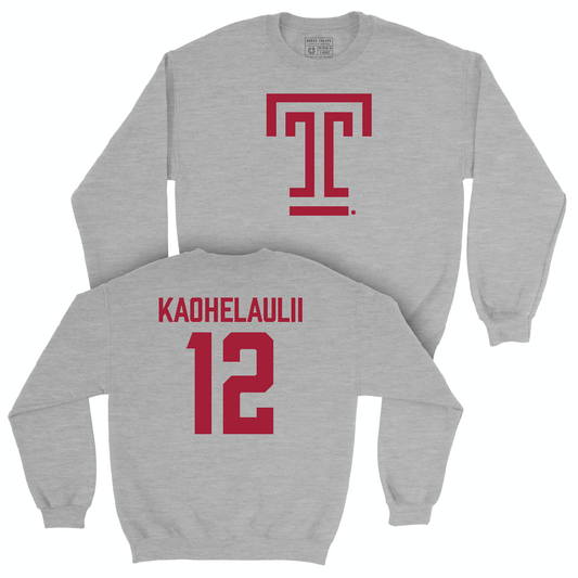 Temple Women's Volleyball Sport Grey Temple Crew  - Hikialani Kaohelaulii