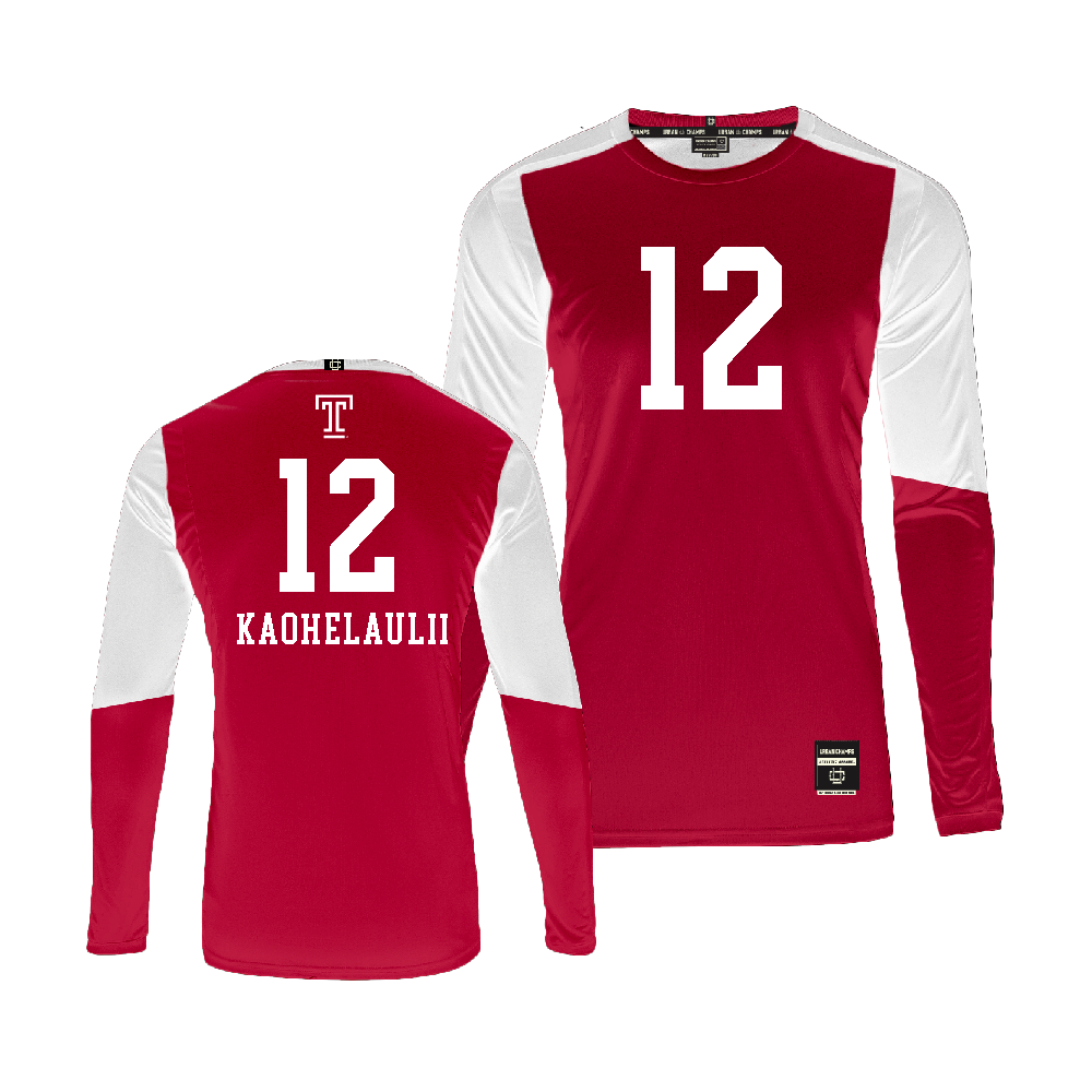 Temple Cherry Women's Volleyball Jersey  - Hikialani Kaohelaulii