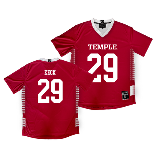 Temple Women's Cherry Lacrosse Jersey - Samantha Keck | #29