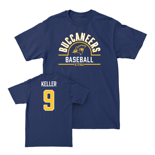 ETSU Baseball Navy Arch Tee - Kenny Keller