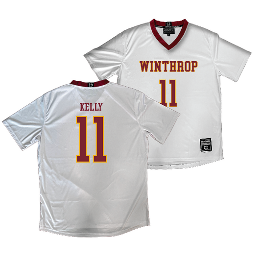 Winthrop Women's Soccer White Jersey   - Lauren Kelly