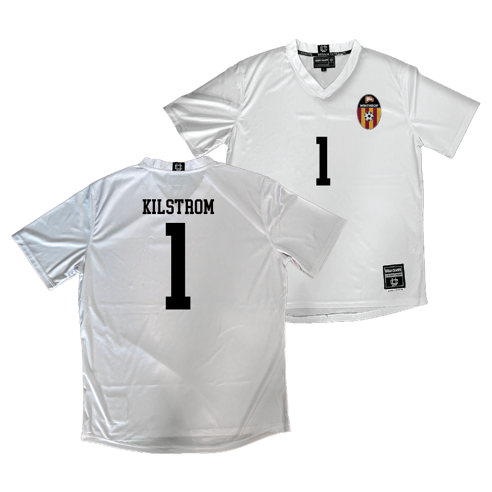 Winthrop Men's Soccer White Jersey - Jack Kilstrom | #1