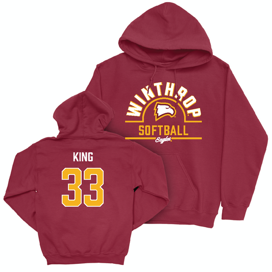 Winthrop Softball Maroon Arch Hoodie  - Aspen King