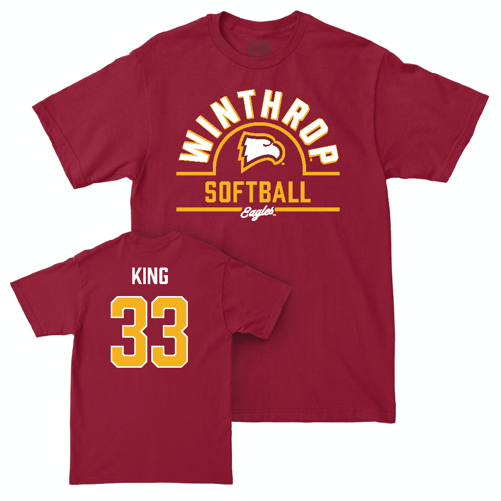 Winthrop Softball Maroon Arch Tee  - Aspen King