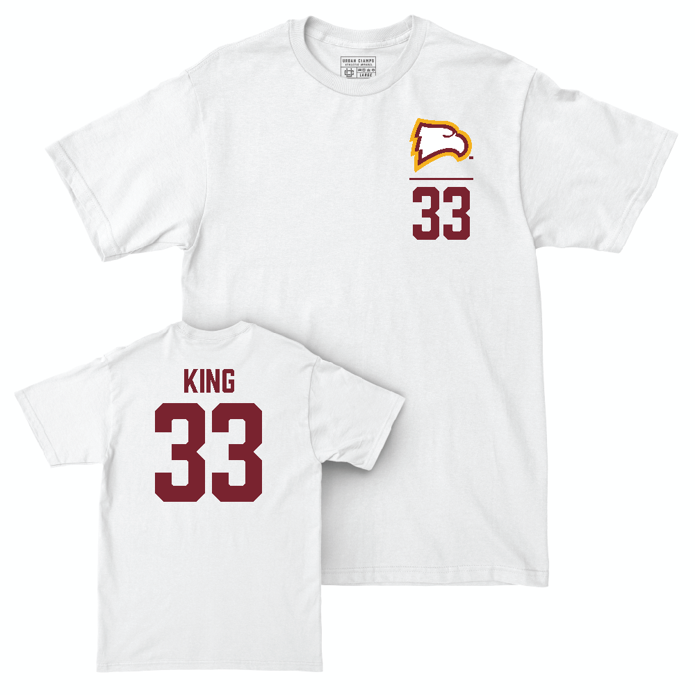 Winthrop Softball White Logo Comfort Colors Tee  - Aspen King