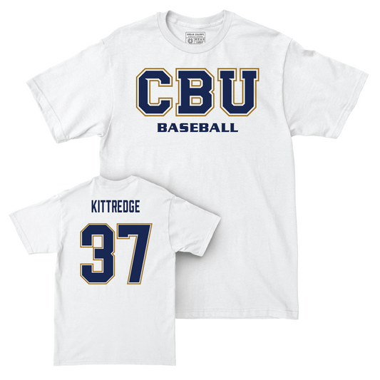 CBU Baseball White Comfort Colors Classic Tee   - Ryan Kittredge