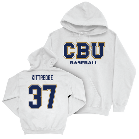 CBU Baseball White Classic Hoodie   - Ryan Kittredge