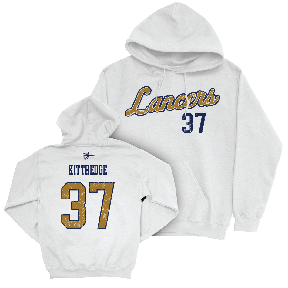 CBU Baseball White Script Hoodie   - Ryan Kittredge