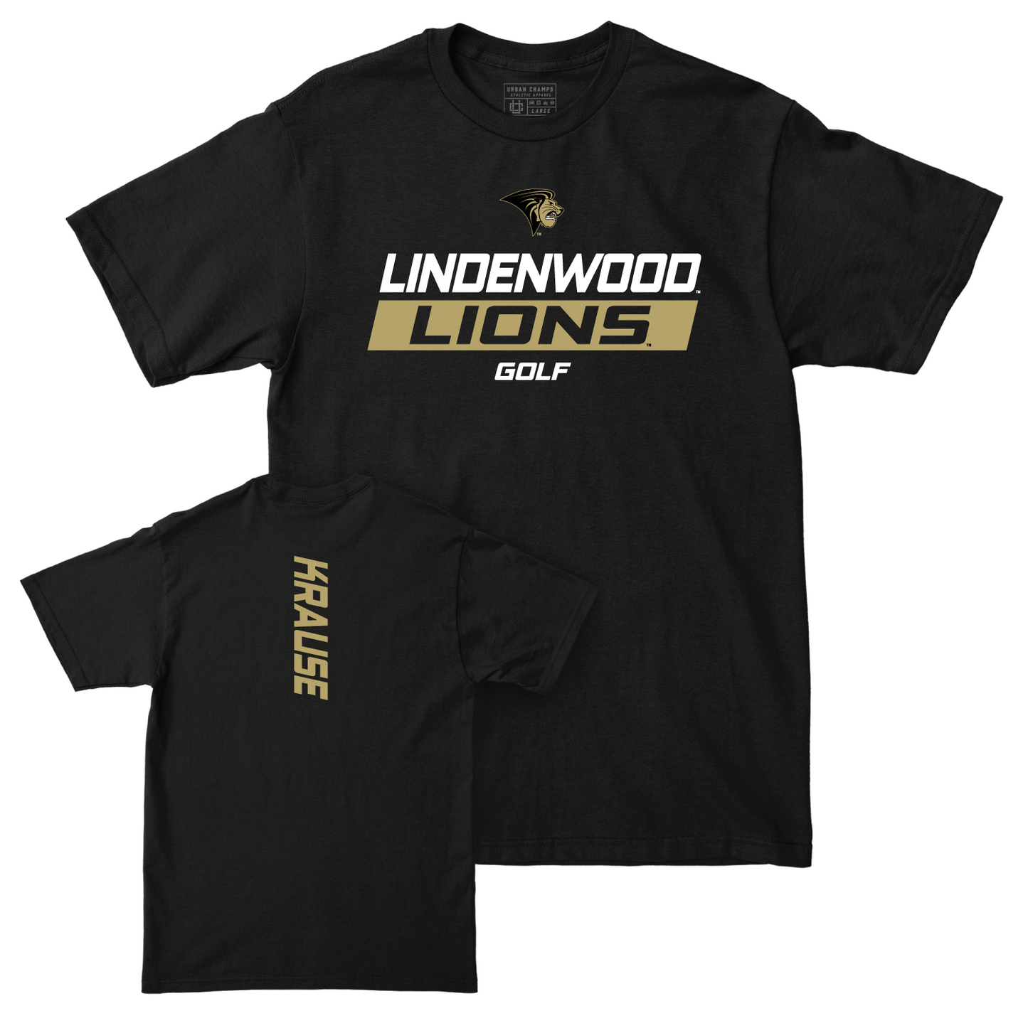 Lindenwood Women's Golf Black Rush Tee - Bailie Krause