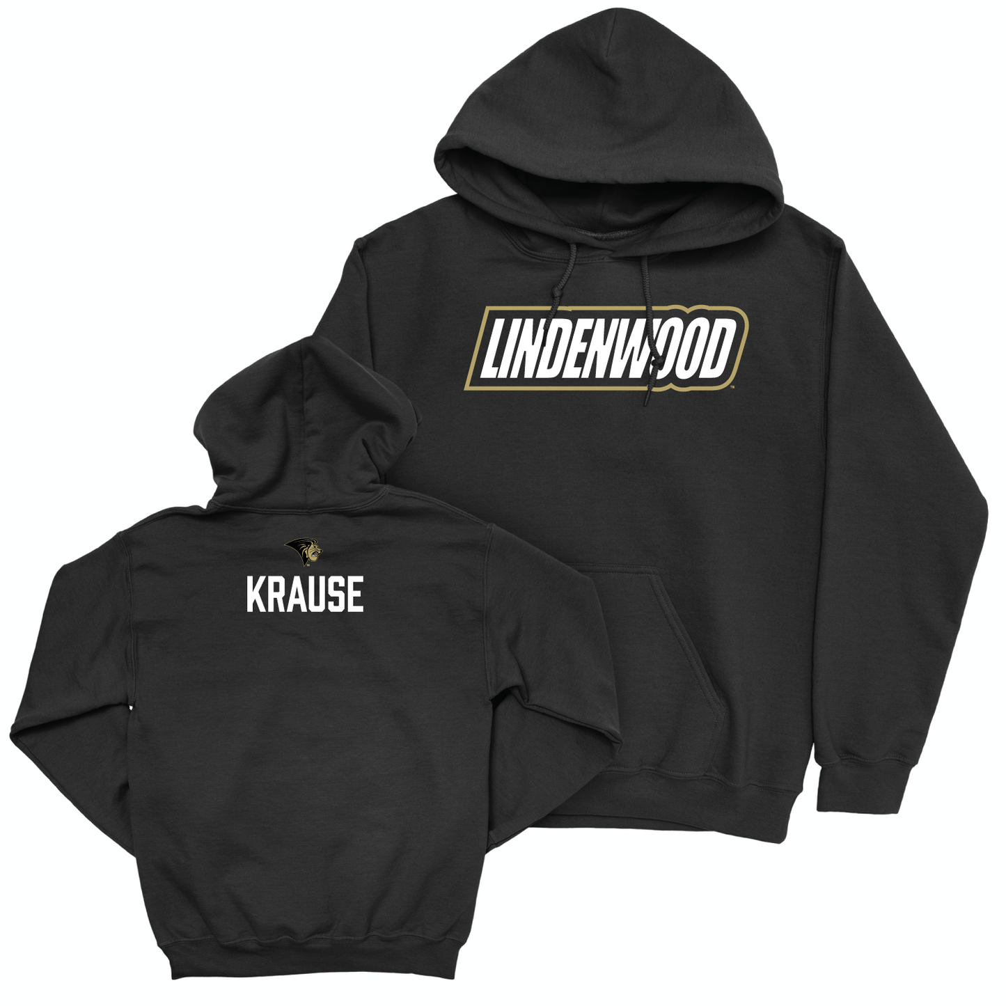 Lindenwood Women's Golf Black Sideline Hoodie - Bailie Krause