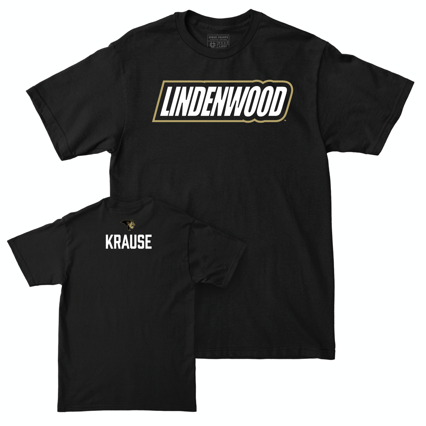 Lindenwood Women's Golf Black Sideline Tee - Bailie Krause