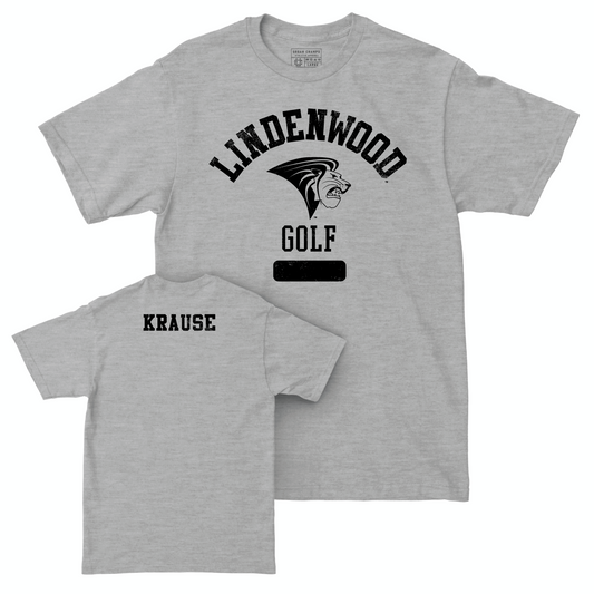 Lindenwood Women's Golf Sport Grey Varsity Tee - Bailie Krause