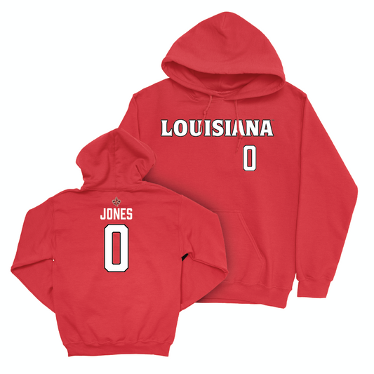 Louisiana Women's Basketball Red Wordmark Hoodie - Ashlyn Jones Small