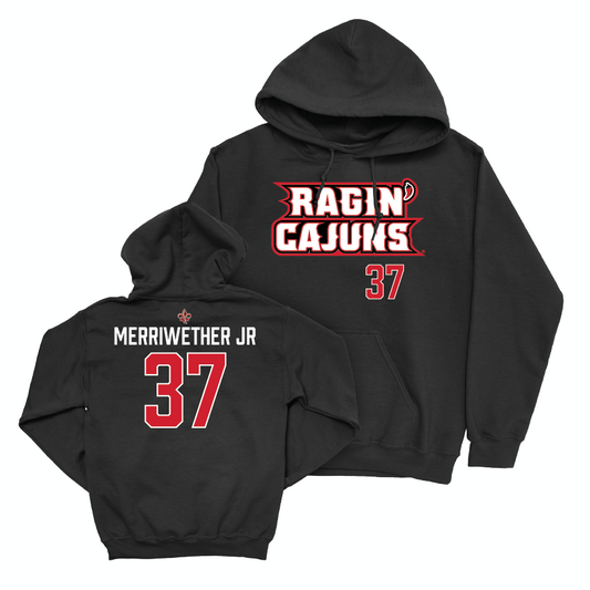 Louisiana Football Black Ragin' Cajuns Hoodie - Bryant Merriwether Jr Small