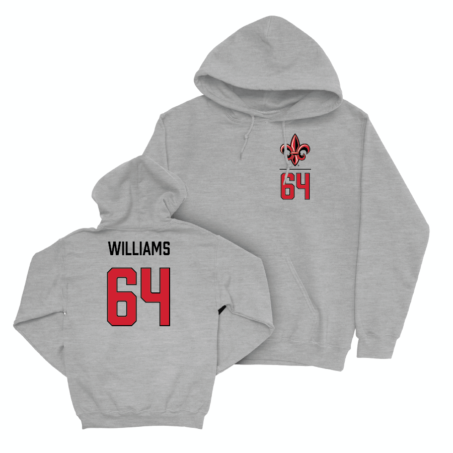 Louisiana Football Sport Grey Logo Hoodie - Bryant Williams Small