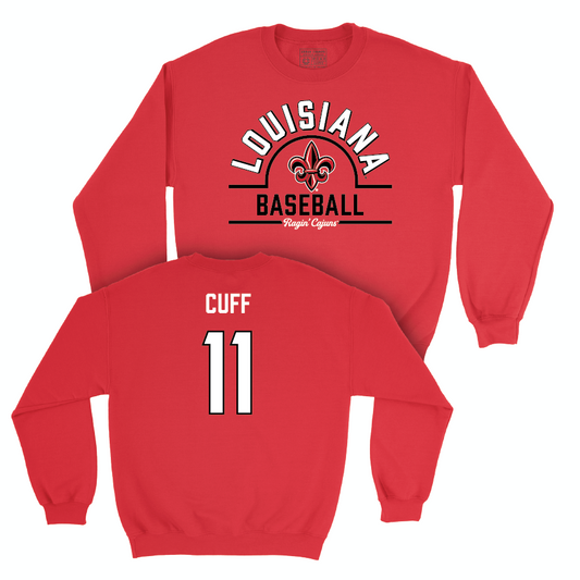 Louisiana Baseball Red Arch Crew  - Connor Cuff Small