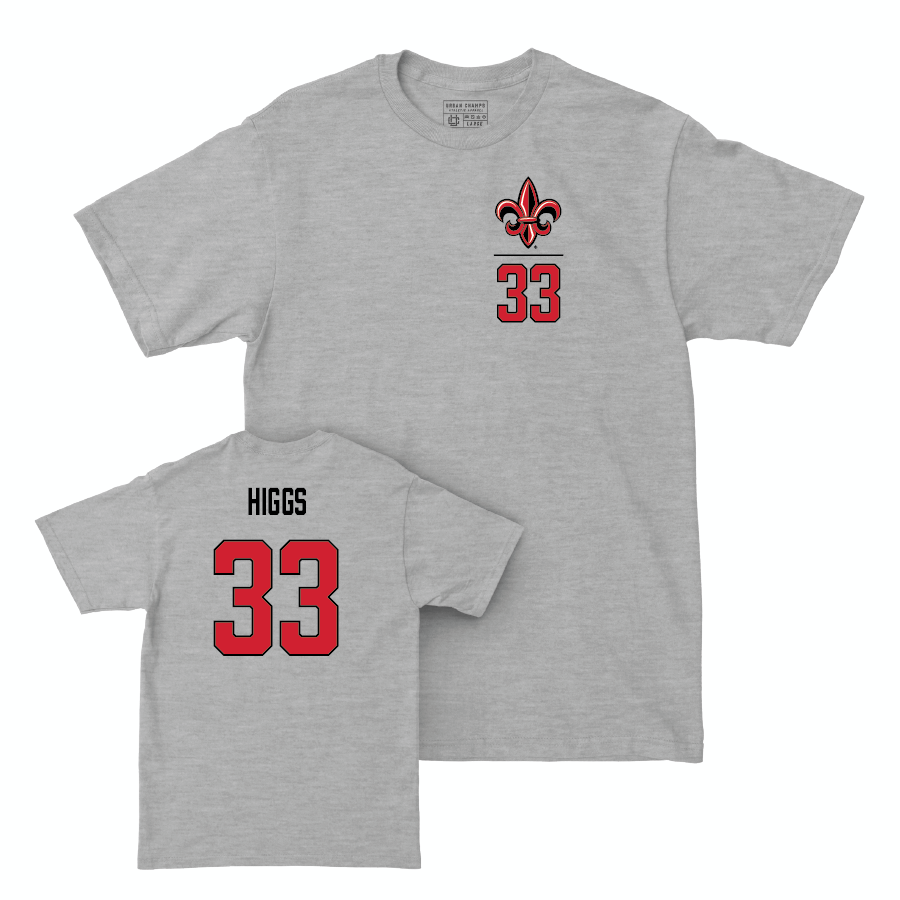 Louisiana Baseball Sport Grey Logo Tee - Conor Higgs Small