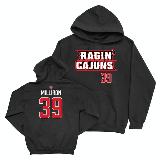 Louisiana Football Black Ragin' Cajuns Hoodie - Carter Milliron Small