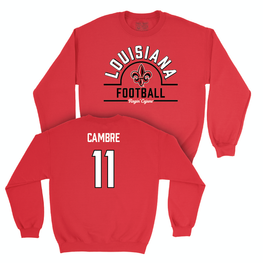 Louisiana Football Red Arch Crew - Dalen Cambre Small