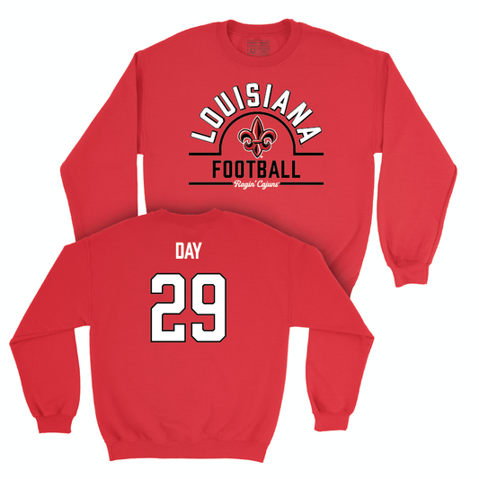 Louisiana Football Red Arch Crew - Denim Day Small