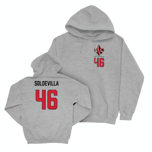 Louisiana Football Sport Grey Logo Hoodie - Emiliano Soldevilla Small