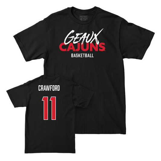 Louisiana Men's Basketball Black Geaux Tee - Isaiah Crawford Small