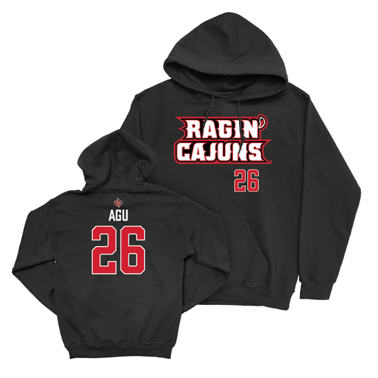 Louisiana Football Black Ragin' Cajuns Hoodie - Justin Agu Small