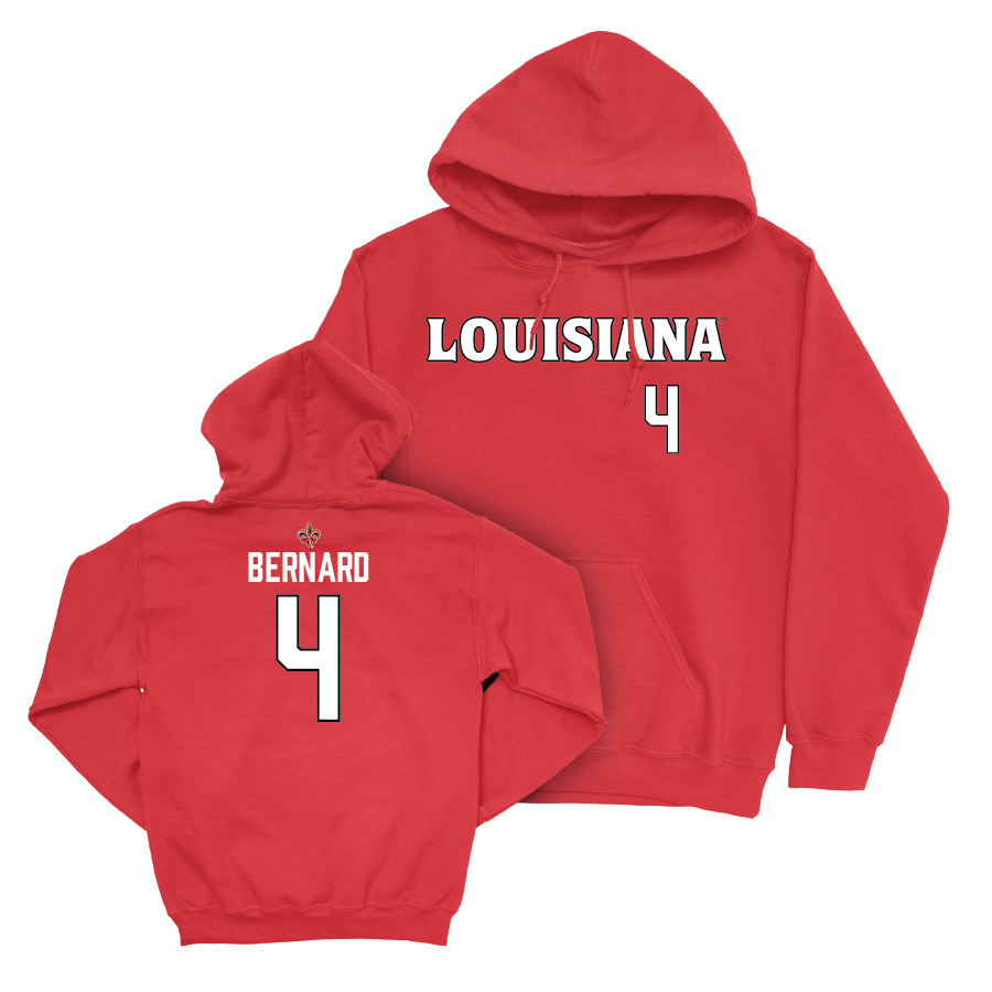 Louisiana Football Red Wordmark Hoodie - Jacob Bernard Small