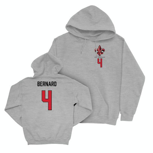 Louisiana Football Sport Grey Logo Hoodie - Jacob Bernard Small