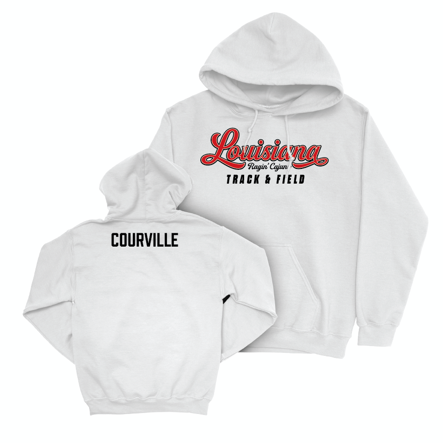 Louisiana Women's Track & Field White Script Hoodie - Juliana Courville Small