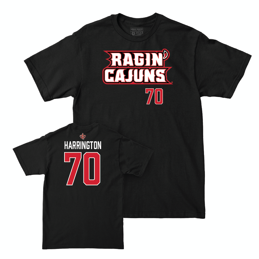 Louisiana Football Black Ragin' Cajuns Tee - Jax Harrington Small