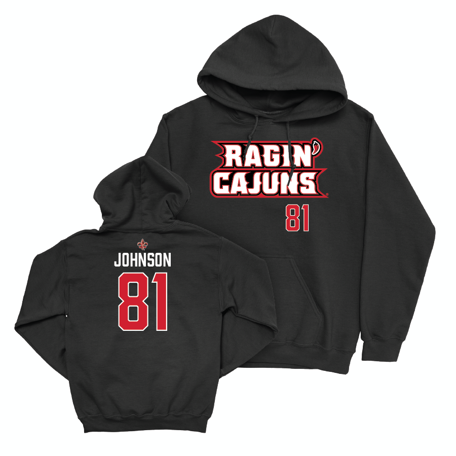 Louisiana Football Black Ragin' Cajuns Hoodie - Jaydon Johnson Small