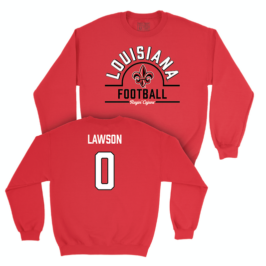 Louisiana Football Red Arch Crew - Jordan Lawson Small