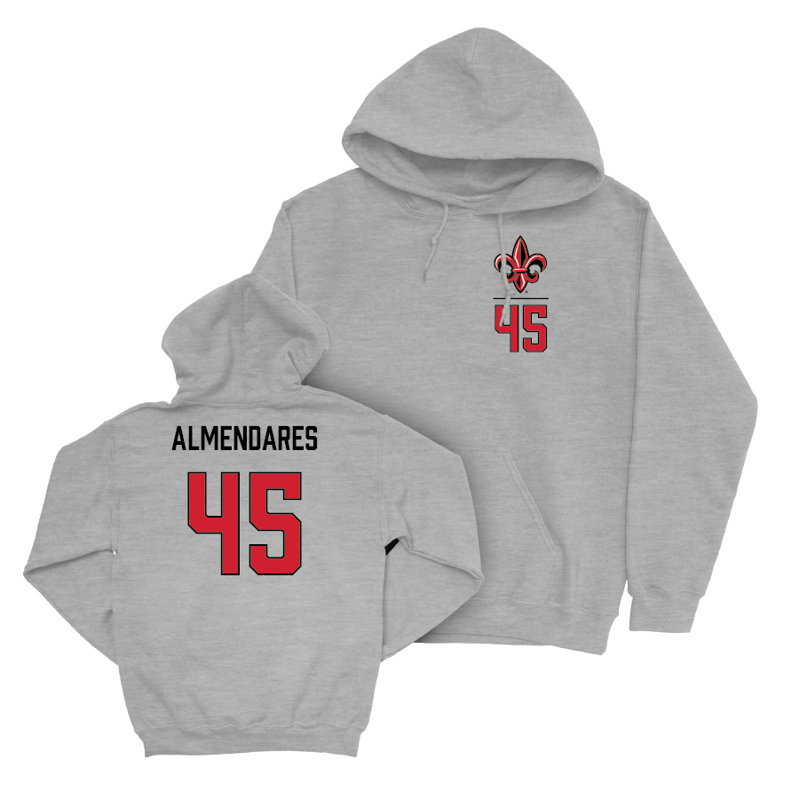 Louisiana Football Sport Grey Logo Hoodie - Kenneth Almendares Small